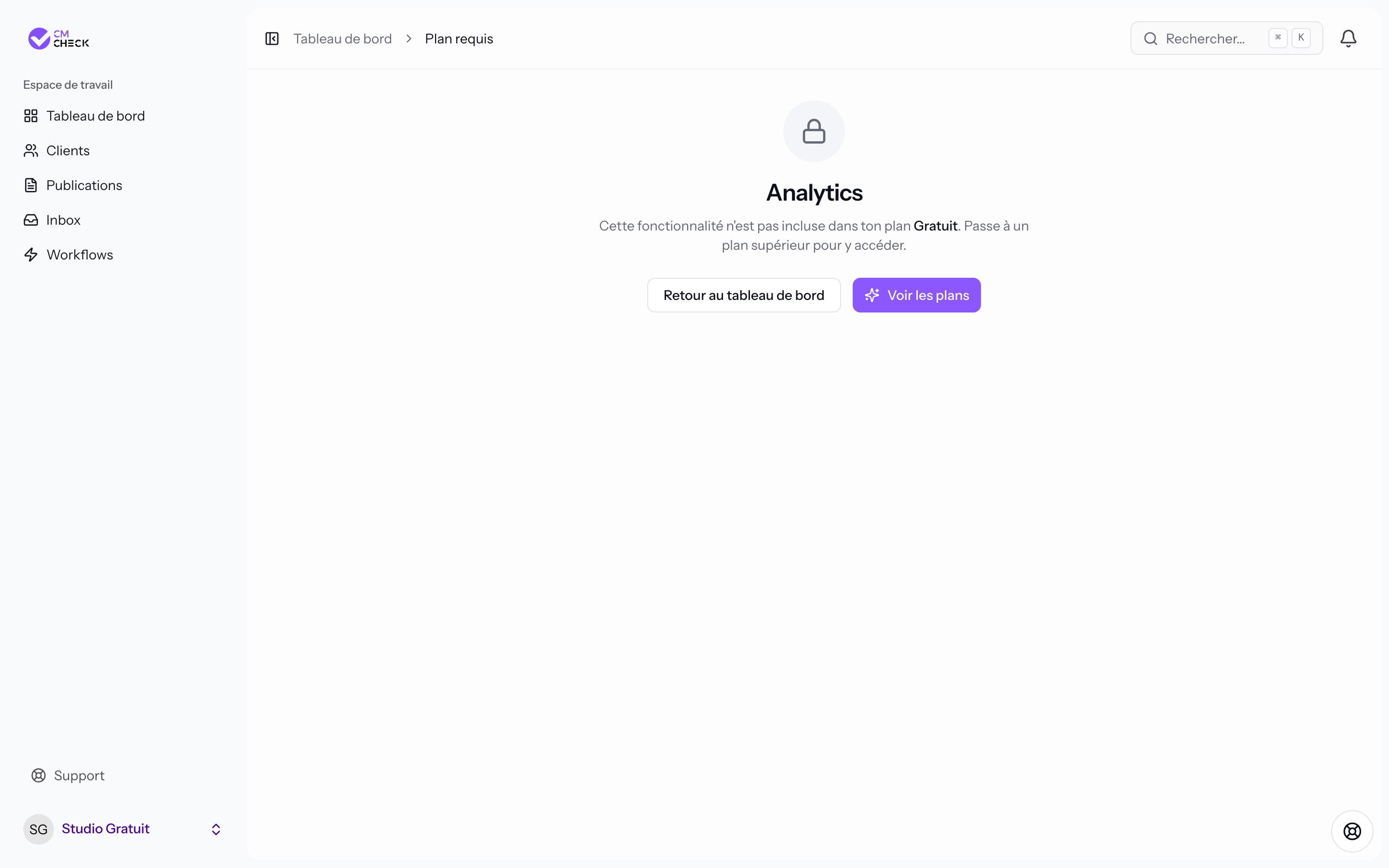 Analytics bloqué Gratuit